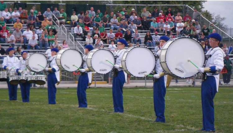 marching band bass drums