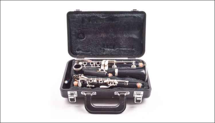 Clarinet Reeds Storage Case Box Spray Lacquer Holds for 10 Clarinet Reeds Black