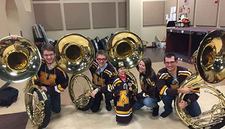 marching band tuba player