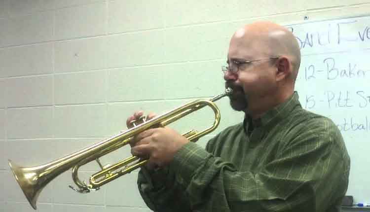 Playing A Trumpet